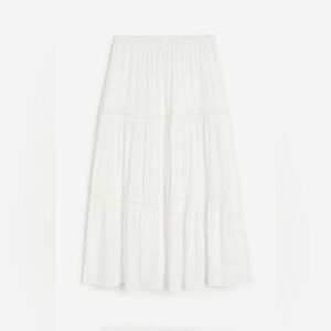 H&M Lace-Detail Crêped Skirt